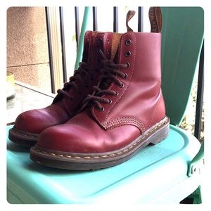 Doc Marten Red Tall Boots Excellent Used Condition